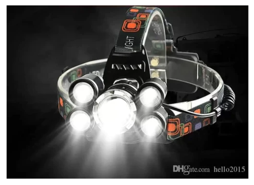 Акумулаторен челник с 5 led диода - t6