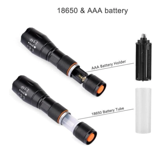 Мощен акумулаторен фенер с cree led диод 2500w ZOOM T6