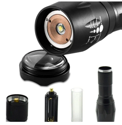Мощен акумулаторен фенер с cree led диод 2500w ZOOM T6