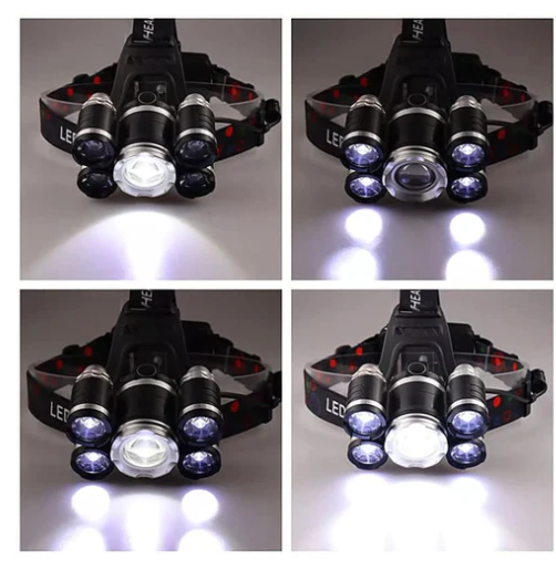 Акумулаторен челник с 5 led диода - t6
