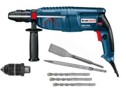 Комплект перфоратор 1600W и ъглошлайф с обороти grosmann