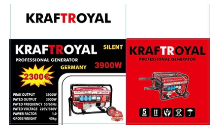 Генератор за ток агрегат KRAFT ROYAL 3.9 kw - четиритактов агрегат